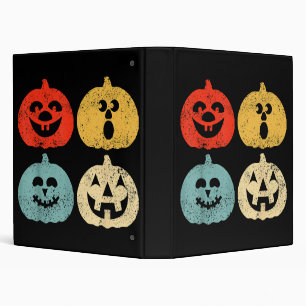 Vintage Halloween Pumpkin Funny Retro Gift Binder