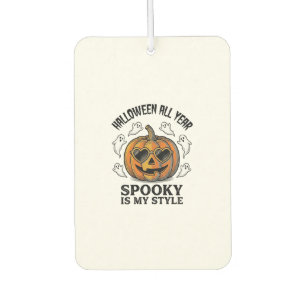 Vintage Halloween Pumpkin Ghost Engraving Shirt_1 Air Freshener