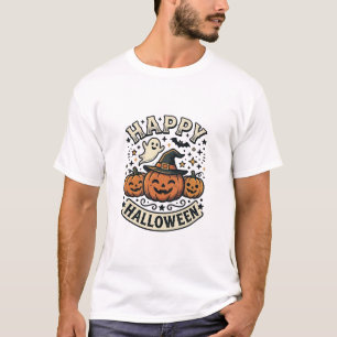 Vintage Halloween Pumpkin Ghost Shirt Design_1