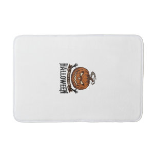 Vintage Halloween Pumpkin Gothic Shirt Design_1 Bath Mat