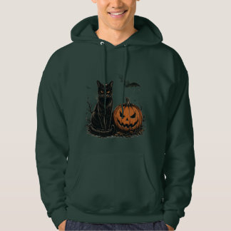 Vintage Halloween Pumpkin Green Hoodie