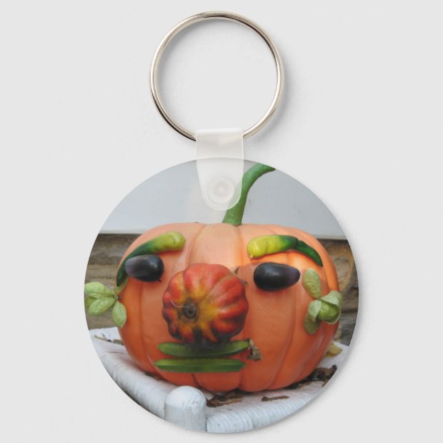 Vintage Halloween Pumpkin Keychain (Front)