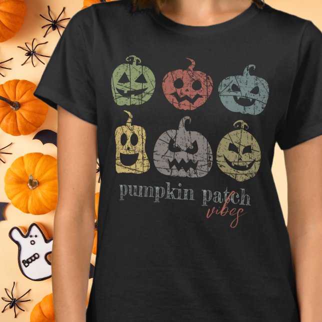 Vintage Halloween Pumpkin Patch Vibes T-Shirt (Creator Uploaded)