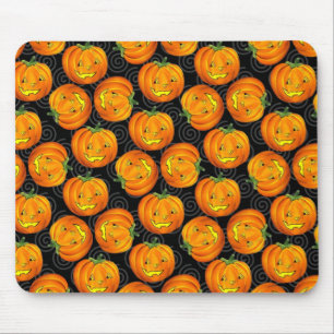 Vintage Halloween Pumpkin Pattern Mousepad