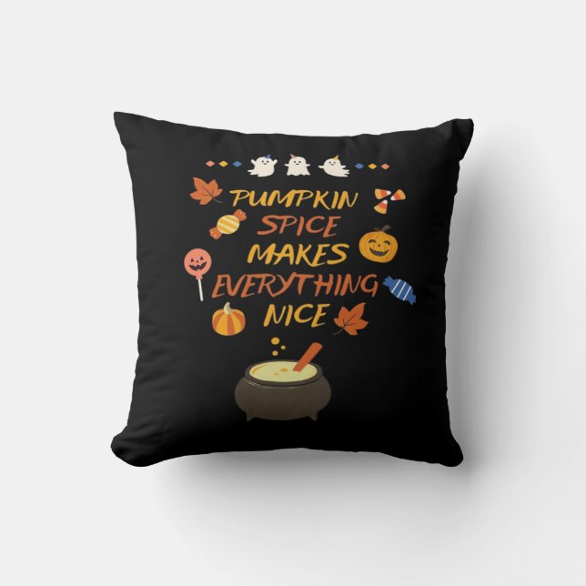 Vintage Halloween Pumpkin Quotes Classic Throw Pillow (Front)