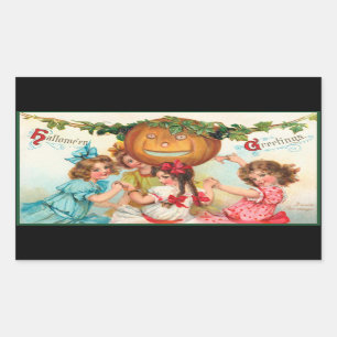 Vintage Halloween Pumpkin Stickers