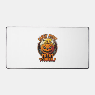 Vintage Halloween Pumpkin Treat Yourself Shirt_1 Desk Mat
