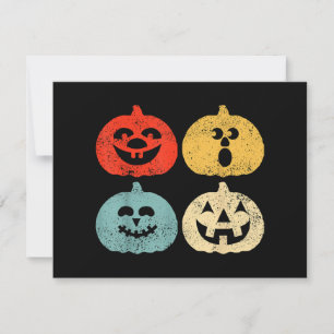 Vintage Halloween Pumpkin Women, Men, Kids, Funny  Holiday Card