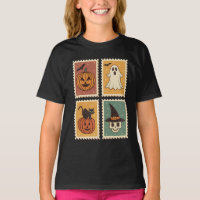 Vintage Halloween Retro Postage Stamp -
