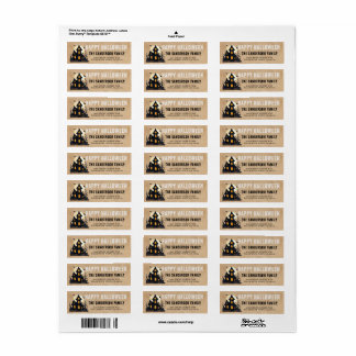 Vintage Halloween Return Address Labels – Haunted