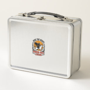 Vintage Halloween Rider Broom-Free Spooky Art_1 Metal Lunch Box