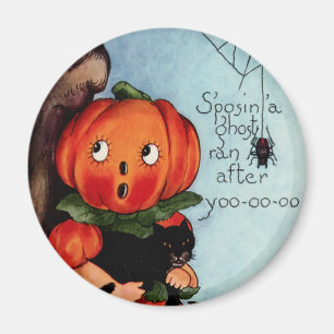 Vintage Halloween Round Magnet