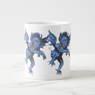 Vintage Halloween, Scary Evil Gargoyle Demon Large Coffee Mug