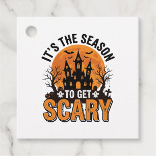 Vintage Halloween Scary Season Haunted Castle Shir Favour Tags