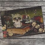 Vintage Halloween Scene Decoupage Skull Ephemera  Tissue Paper<br><div class="desc">This design may be personalized by choosing the Edit Design option. You may also transfer onto other items. Contact me at colorflowcreations@gmail.com or use the chat option at the top of the page if you wish to have this design on another product or need assistance with this design. See more...</div>