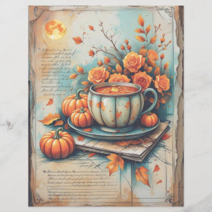 Vintage Halloween Scrapbook Paper