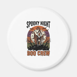Vintage Halloween Shirt Boo Night Haunted House Ar Magnet