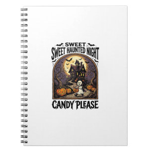 Vintage Halloween Shirt Candy Night Haunted House_ Notebook