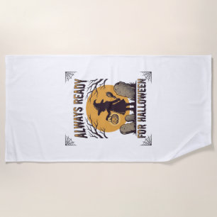 Vintage Halloween Shirt for Spooky Season Fans_1 Beach Towel