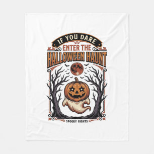 Vintage Halloween Shirt Spooky Engraved Pumpkin Gh Fleece Blanket