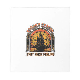 Vintage Halloween Shirt Spooky Season Feeling Desi Notepad
