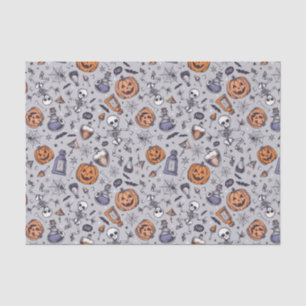 Vintage Halloween Skeleton and Potions Pattern Tissue Paper