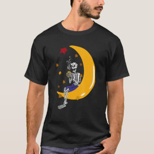 Vintage Halloween Skeleton Pumpkin Spice Latte Syr T-Shirt