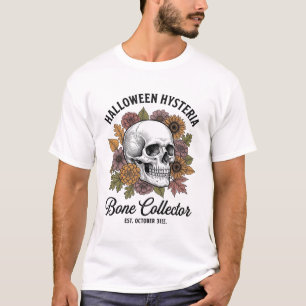 Vintage Halloween Skull Bone Collector Shirt Desig
