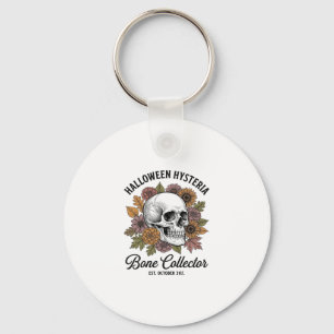 Vintage Halloween Skull Bone Collector Shirt Desig Keychain