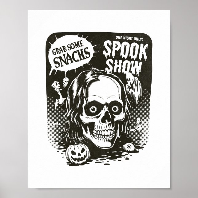 Vintage Halloween Spook Show Poster (Front)