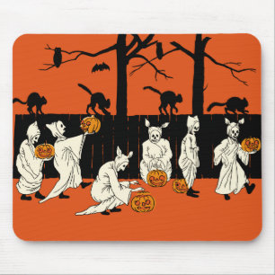 Vintage Halloween "Spooks On Parade" Mousepad