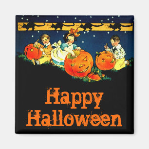 Vintage Halloween Square Magnet