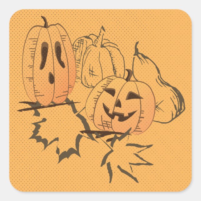 Vintage Halloween Sticker (Front)