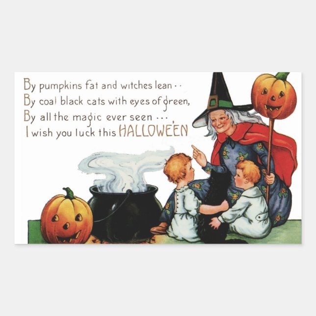 Vintage Halloween Stickers - Trick or Treat (Front)