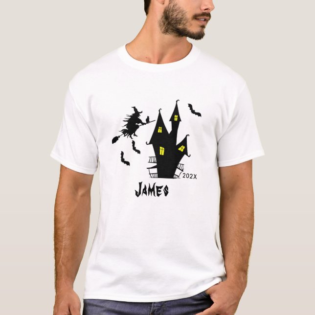 Vintage Halloween Style | Custom Name Stylish T-Shirt (Front)