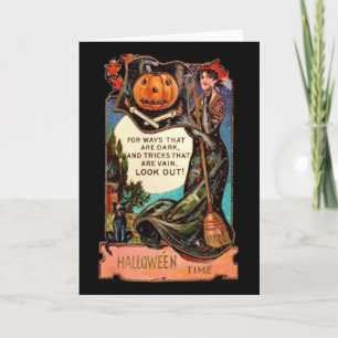 Vintage Hallowe'en Time Halloween Greeting Card