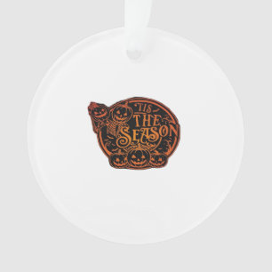 Vintage Halloween Tis The Season Skeleton Design - Ornament