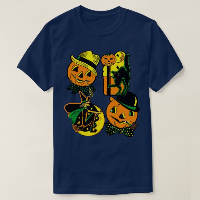 Vintage Halloween Too T-Shirt (Design Front)