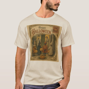 Vintage Halloween Trick or Treat Postcard T-Shirt