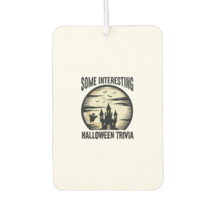 Vintage Halloween Trivia Ghost Moon Shirt Design_1 Air Freshener