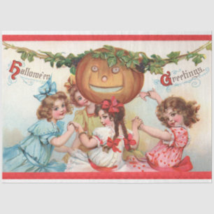 Vintage Halloween Victorian Edwardian Decoupage Ti Tissue Paper