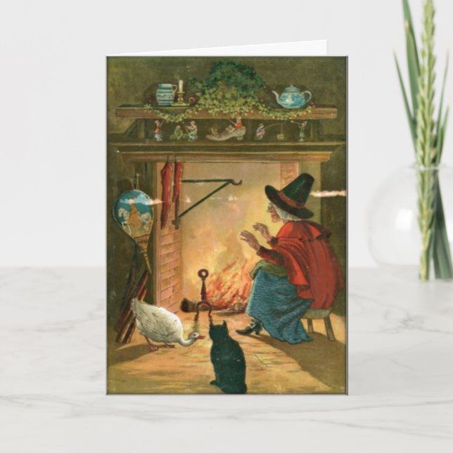 Vintage Halloween Witch by Warm Hearth Card (Front)