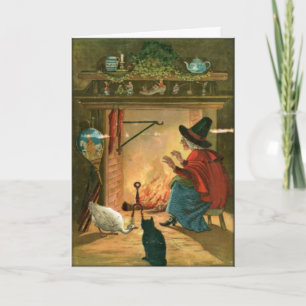 Vintage Halloween Witch by Warm Hearth Card