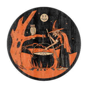 Vintage Halloween Witch Cutting Board