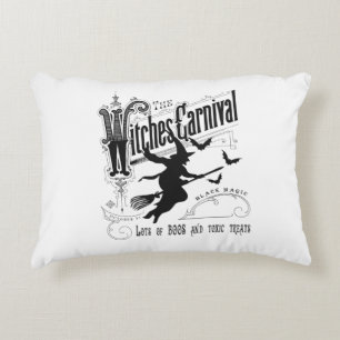 Vintage Halloween Witch Decorative Pillow