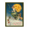 Vintage Halloween Witch Flying on her Magic Broom