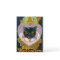 Vintage Halloween witch moon cat postcard