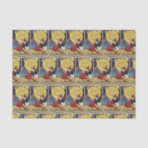 Vintage Halloween witch moon party tissue Tissue Paper