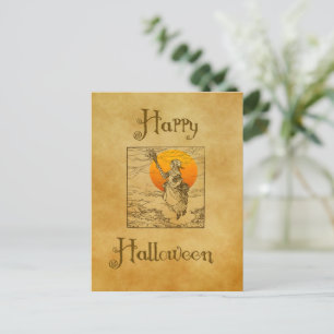 Vintage Halloween Witch Post Card