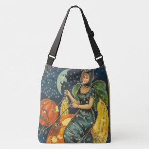Vintage Halloween Witch Poster Crossbody Bag